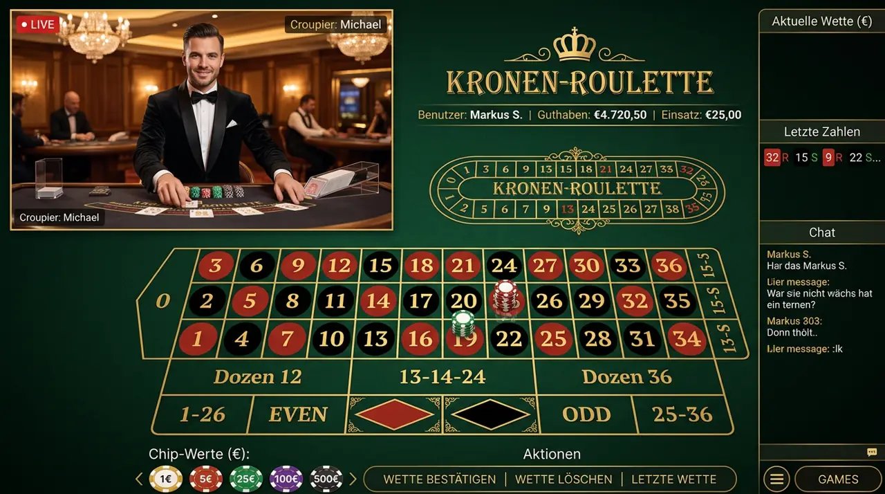 Live Casino & Dealer im Allyspin